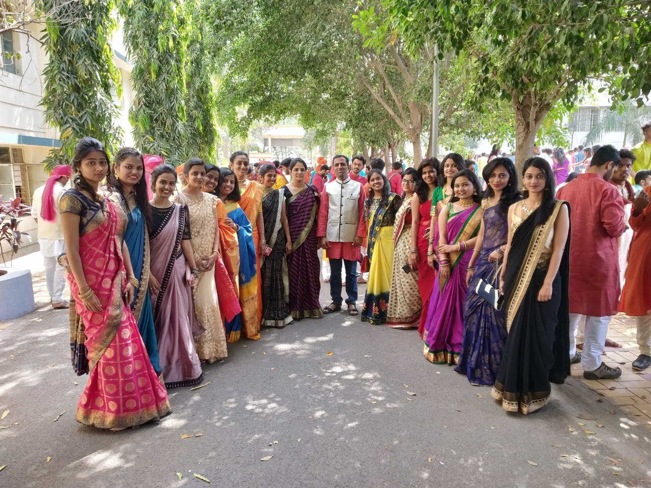 With our girl students on Saree day!