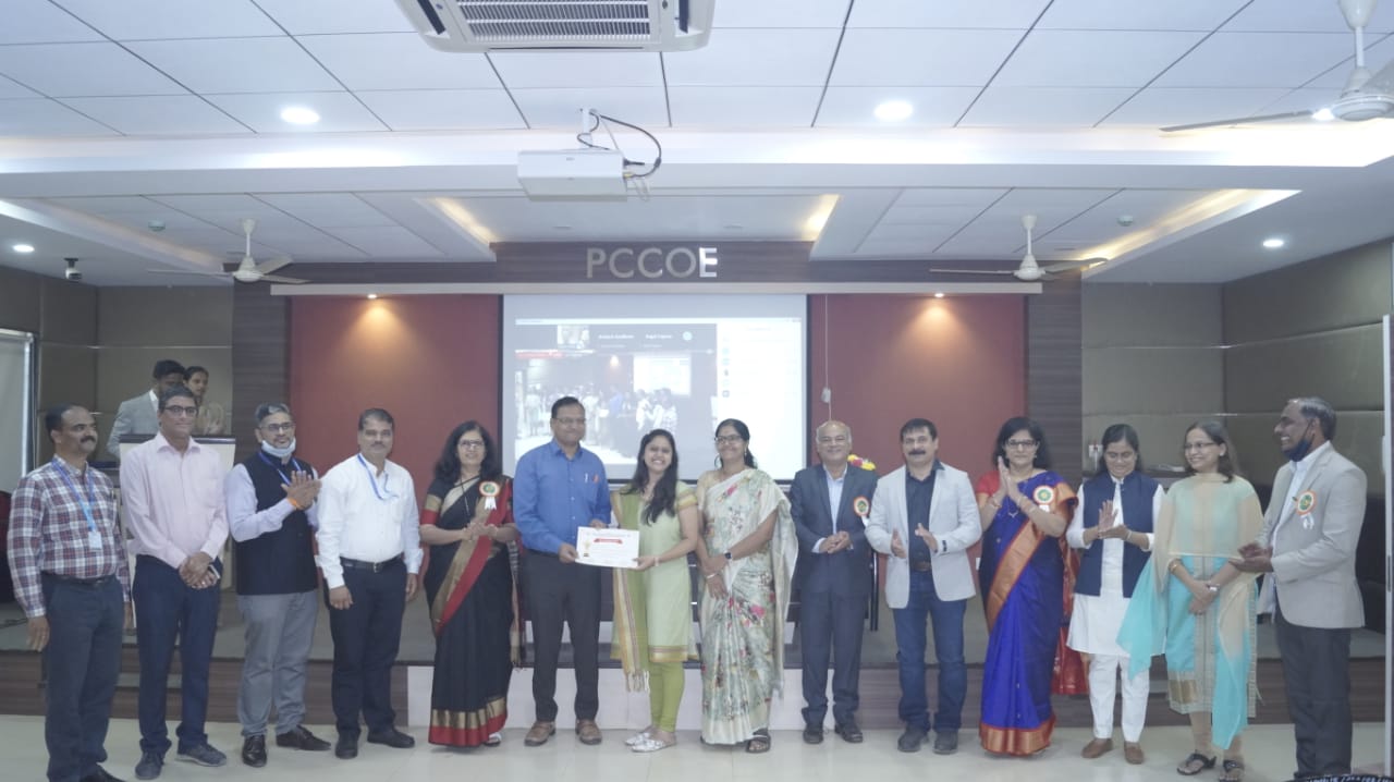 Miss Divya Munot ,Computer Dept,It was really good experience to select best outgoing PCCOE student of the year 2020-21!